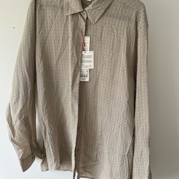 Uniqlo Ines De La Fressange Women's Silk Long Sleeve Shirt - Picture 3 of 5
